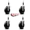 Service Caster 5'' Hard Rubber Wheel Swivel 7/8'' Expanding Stem Caster, 4PK SCC-EX20S514-HRS-78-4 - alternate 4